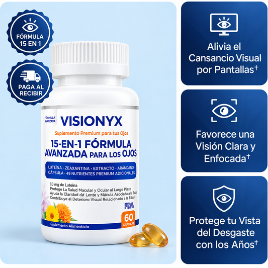 VISIONYX 15 en 1 – Ojos Descansados y Visión Protegida
