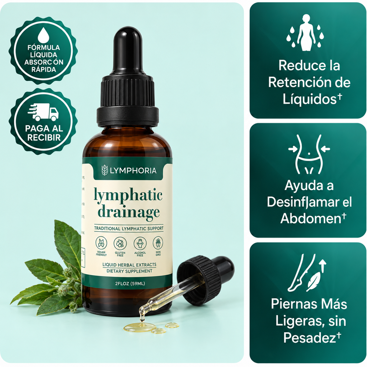 Lymphoria Drenaje Linfático – Gotas para Desinflamar y Sentirte Liviana