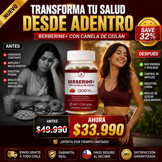 Berberina 🔥🌿 — Favorece el metabolismo de grasas y la pérdida de peso
